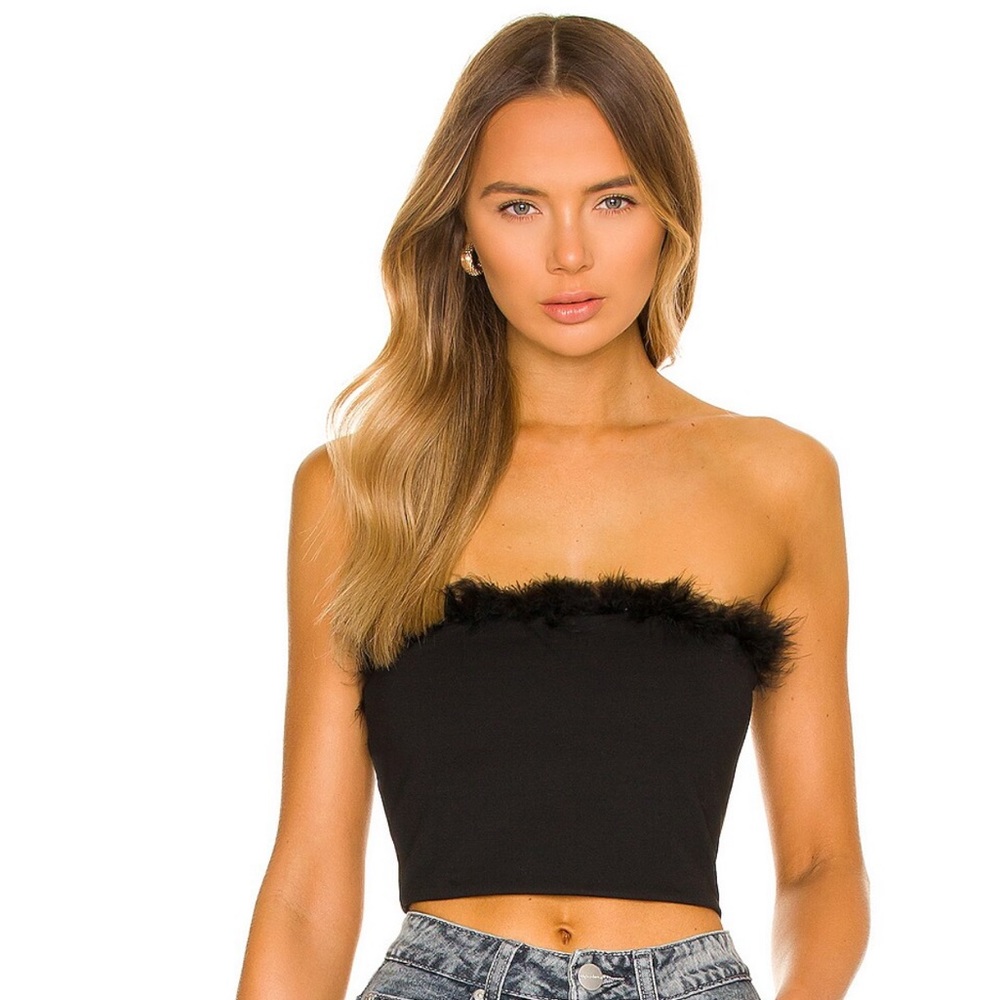 Olivia Strapless Top Black from Revolve